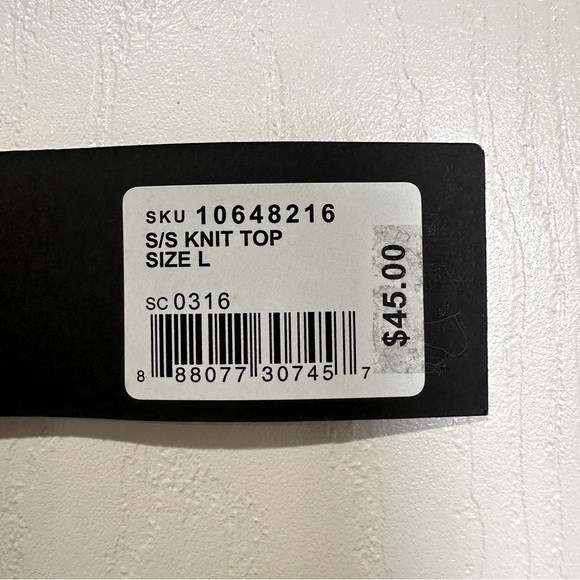 GNW Women’s L NWT Heather Gray Short Sleeve Knit Top - Picture 6 of 6